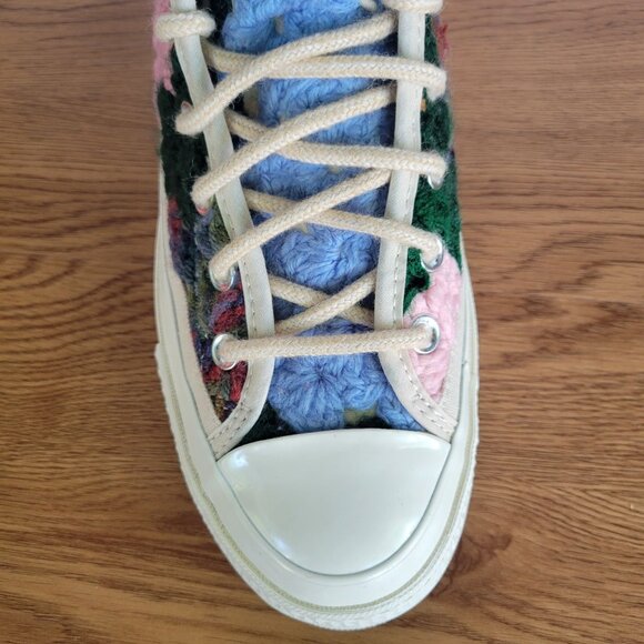 ❤️Converse Upcycle Chuck 70 Hi Crochet Blankets Sz 8.5 Men Premium Shoes A09228C - Picture 11 of 12